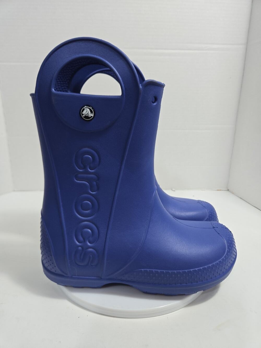 Crocs Rain Boots Kids Size J3 Handle It Waterproof Boot Boys Girls Blue